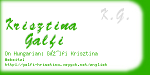 krisztina galfi business card